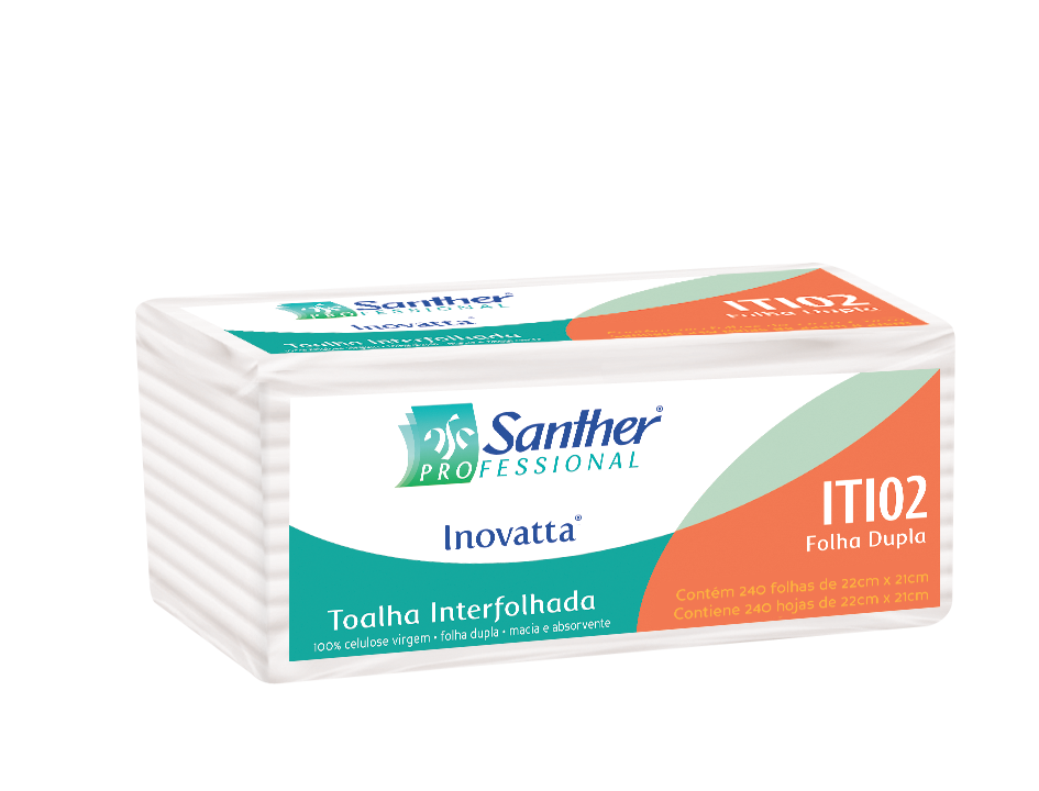 Papel toalha interfolhado santher iti02