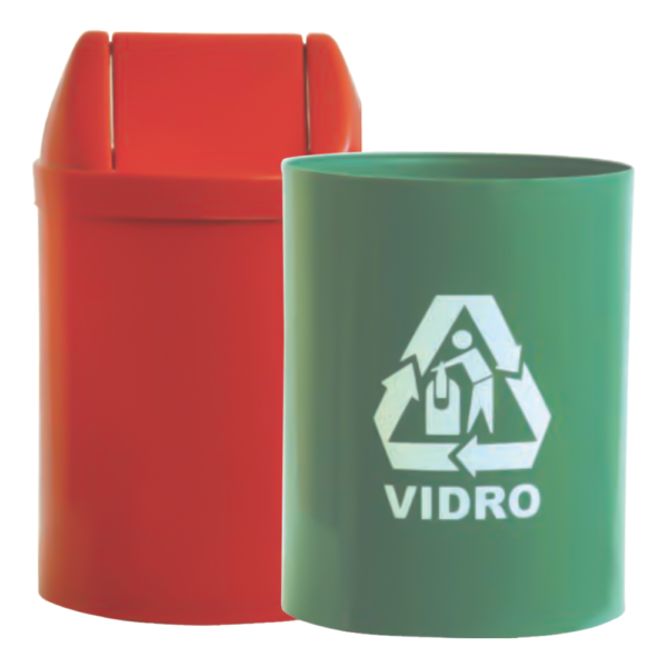 Cestos Coleta Seletiva 14L Bralimpia – Azul, Vermelho, Verde e Amarelo Cestos Coleta Seletiva 14 Litros
