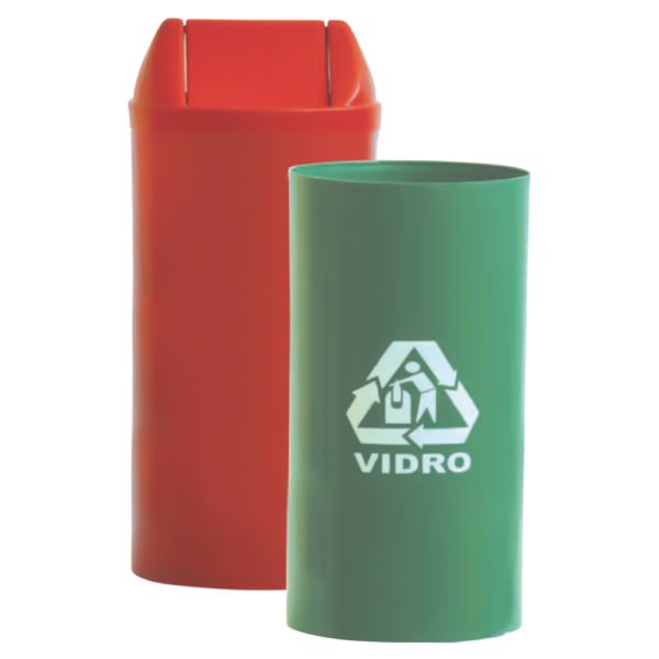 Cestos Coleta Seletiva 23L Bralimpia – cores azul, vermelho, verde e amarelo Cesto 23 Litros Bralimpia
