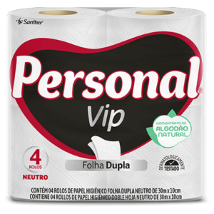 PVN44 - Papel Higiênico Personal VIP Folha Dupla 30 metros - Imagem 1