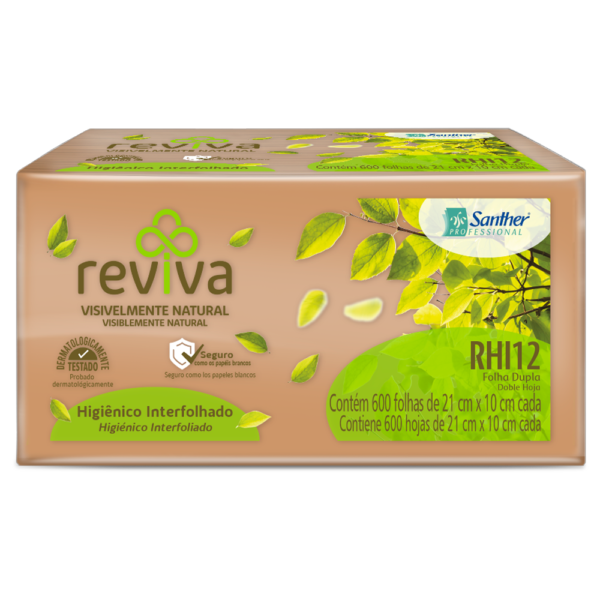 RHI12 - Higiênico Interfolhado Folha Dupla Reviva RHI12 - Higiênico Interfolhado Folha Dupla Reviva