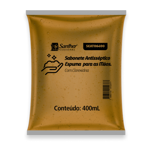 SEAT06400 - Sabonete Antisséptico Espuma Santher Professional SEAT06400 - Sabonete Antisséptico Espuma Santher Professional