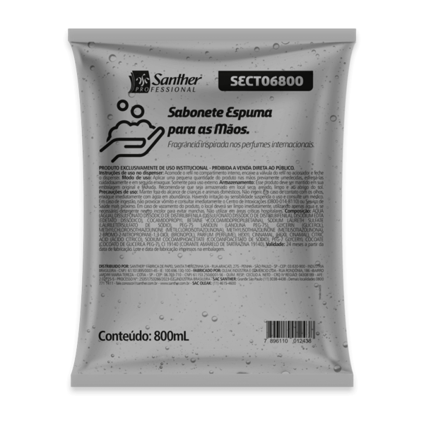 SECT06800 - Sabonete Espuma Santher Professional SECT06800 - Sabonete Espuma Santher Professional